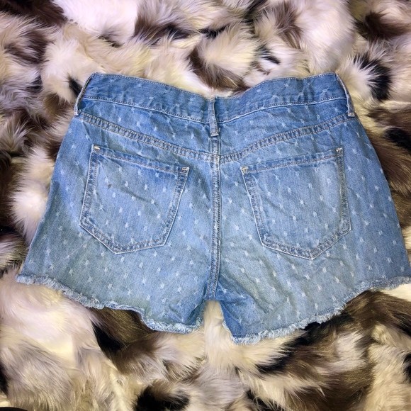 Old Navy Dot Patterned Denim Jean Shorts - Picture 4 of 5